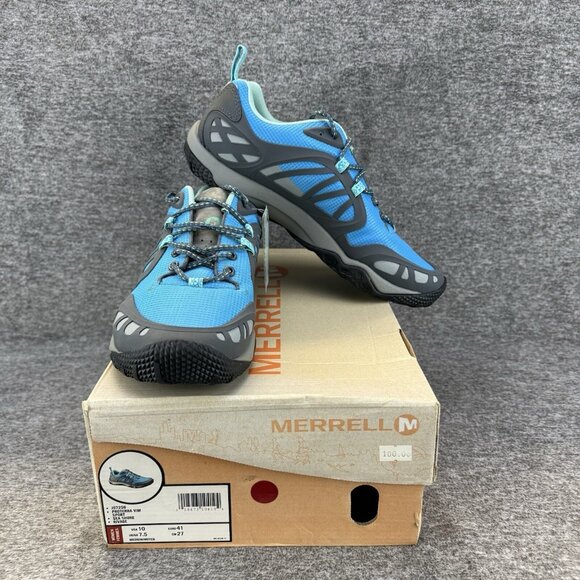 Merrell Shoes - ✅Merrell Proterra Vim J57258 Blue Black Sea Shore Hiking Shoes Women’s 10 *STAIN